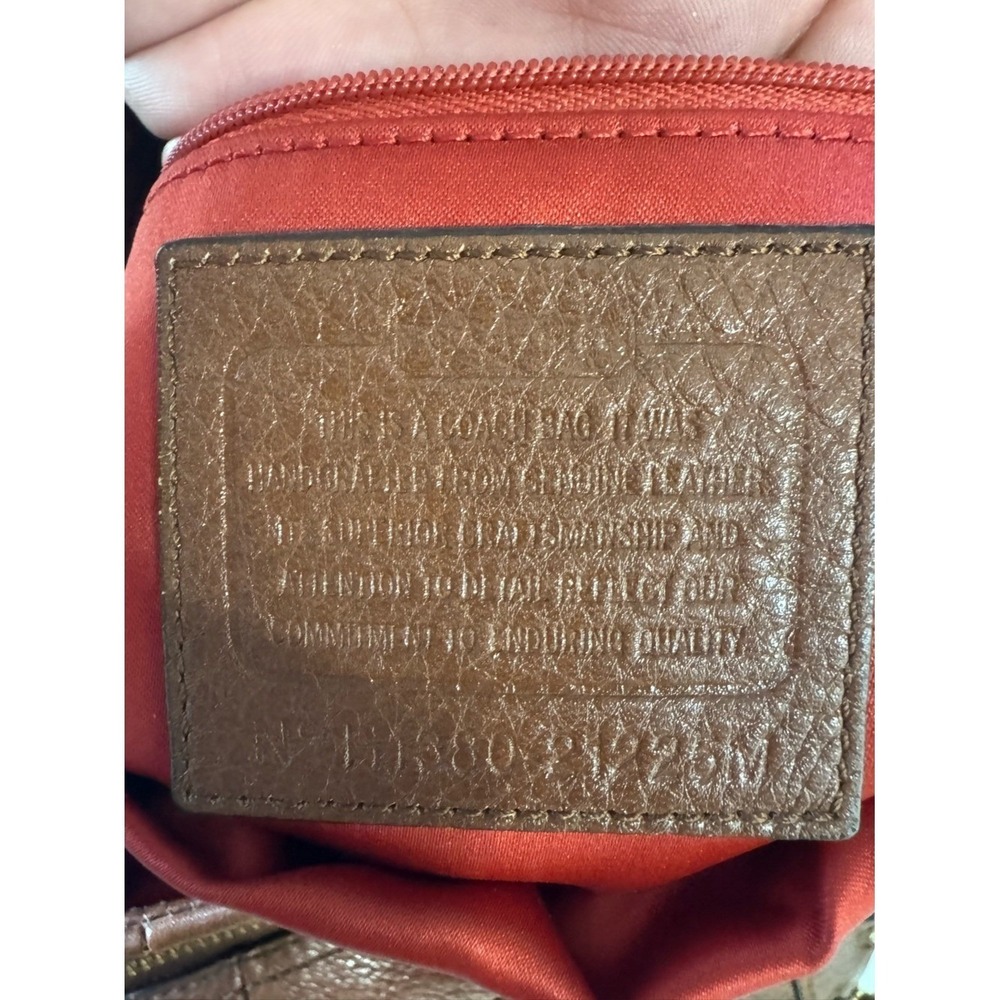 Coach Madison Maggie Brown Leather Hobo Hand Shoulder Bag Vintage Bohemian - Picture 5 of 9